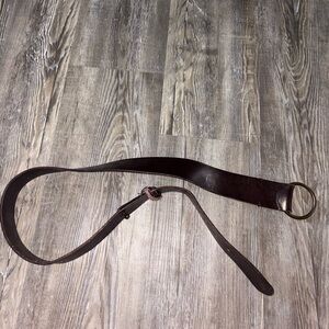 Abercrombie & Fitch Dark Brown Leather Double-Ring Belt